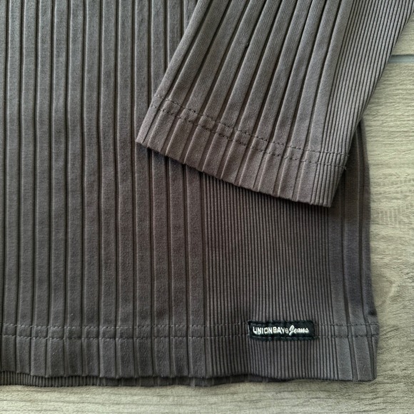 Vintage UNIONBAY Mens Long Sleeve Ribbed Crew Neck Casual Stretch T-Shirt Size M - Picture 5 of 5